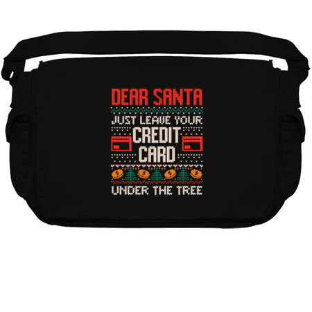 Dear Santa Just Leave Your Credit Card Funny Christmas Santa Claus Ugly Sweater Gift tiny thumbnail