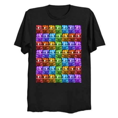 Repeating Rainbow Disco Ball 1970s Pattern tiny thumbnail