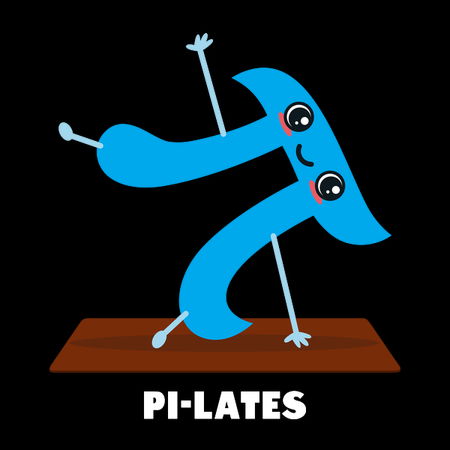 Silly Pi Animation Pi-lates Cute Pi Day Cartoon - NeatoShop