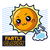 Fartly Cloudy Funny Kawaii Farting Sun tiny thumbnail