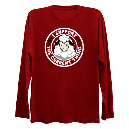 I Support the Current Thing Funny Sheep by Tobe Fonseca tiny thumbnail