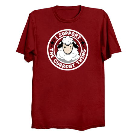I Support the Current Thing Funny Sheep by Tobe Fonseca tiny thumbnail