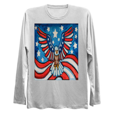 Flying Patriotic Eagle of American Flag tiny thumbnail