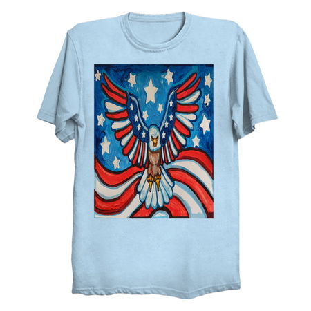 Flying Patriotic Eagle of American Flag tiny thumbnail