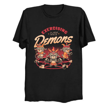 Exercising My Demons - Cute Evil Dark Funny Baphomet Gift tiny thumbnail