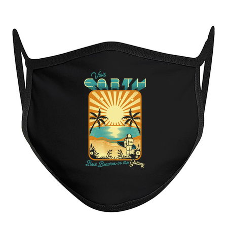 Astronaut Visit Earth Minimalist Surf Design by Tobe Fonseca tiny thumbnail