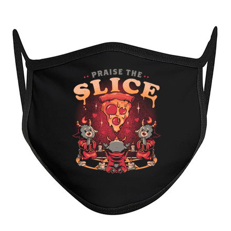 Praise the Slice - Cute Evil Dark Funny Baphomet Pizza Gift tiny thumbnail