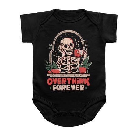 Overthink Forever - Evil Dark Funny Skull Skeleton Gift tiny thumbnail
