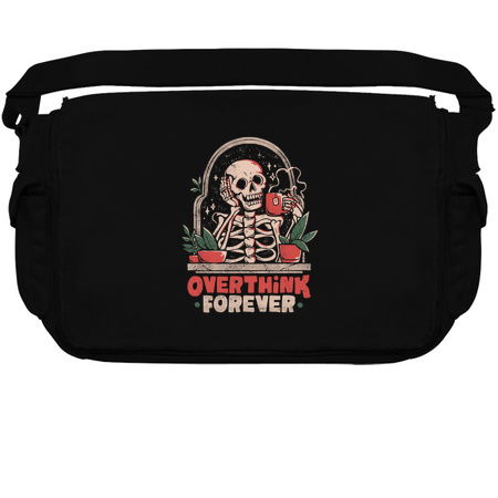 Overthink Forever - Evil Dark Funny Skull Skeleton Gift tiny thumbnail