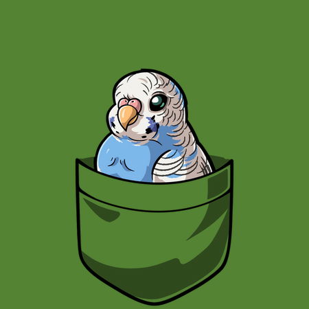 Pocket Budgie Bird Parrot T-Shirt NeatoShop