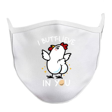 I Butt-lieve In You Funny Cute Chicken Meme tiny thumbnail