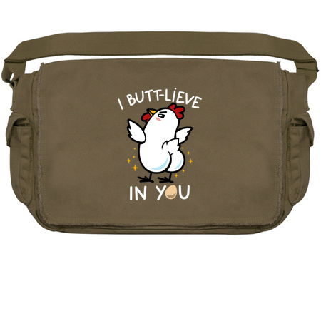 I Butt-lieve In You Funny Cute Chicken Meme tiny thumbnail