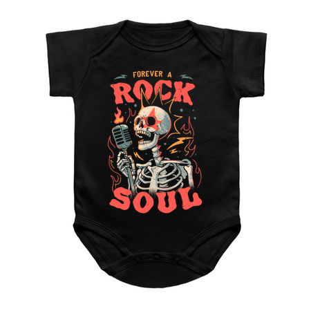 Forever a Rock Soul - Dark Cool Skull Skeleton Music Gift tiny thumbnail