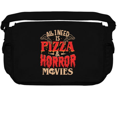 All I Need Is Pizza & Horror Movies - Dark Cool Pizza True Crime Gift tiny thumbnail