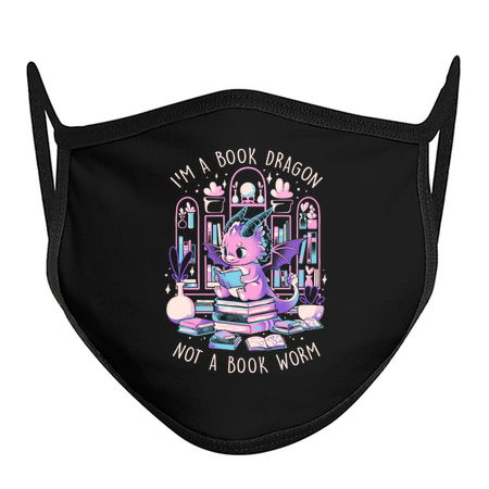 Book Dragon - Cute Dark Dragon Books Color Gift tiny thumbnail