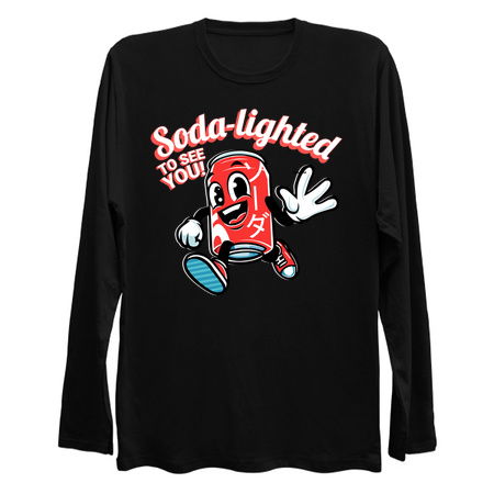 Soda-lighted To See You! - Funny Soda Can Mascot Character tiny thumbnail
