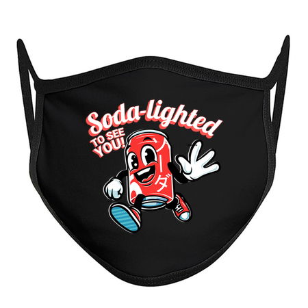 Soda-lighted To See You! - Funny Soda Can Mascot Character tiny thumbnail