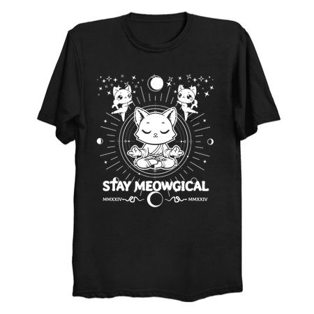 Cute Kawaii Cat Meditating - Stay Meowgical! tiny thumbnail