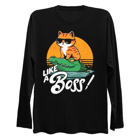 Like A Boss - Funny Cat Riding a Crocodile tiny thumbnail