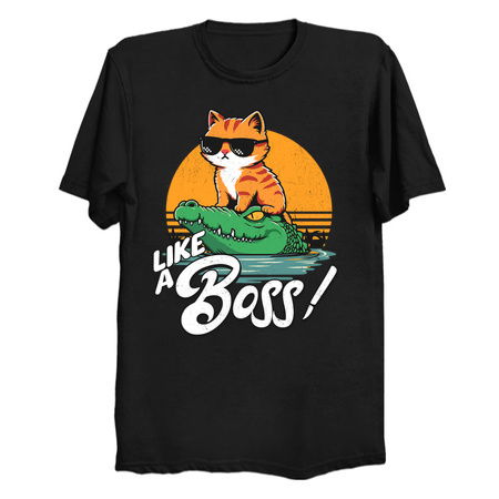 Like A Boss - Funny Cat Riding a Crocodile tiny thumbnail