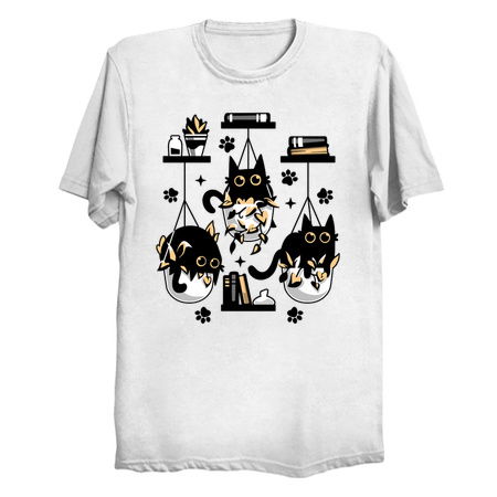 Kittens In Plant Pots - Cute Black Cats Light tiny thumbnail