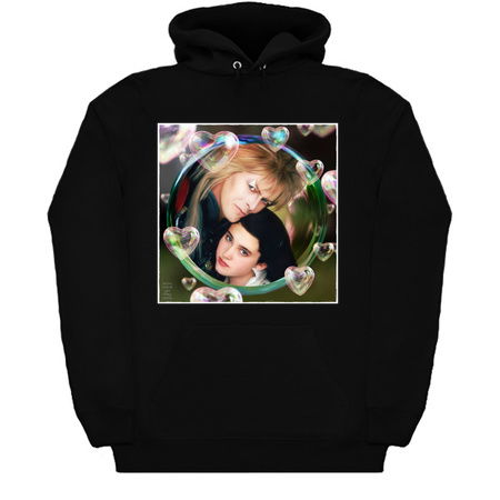 Labyrinth Jareth amnd Sarah with Heart Bubbles tiny thumbnail
