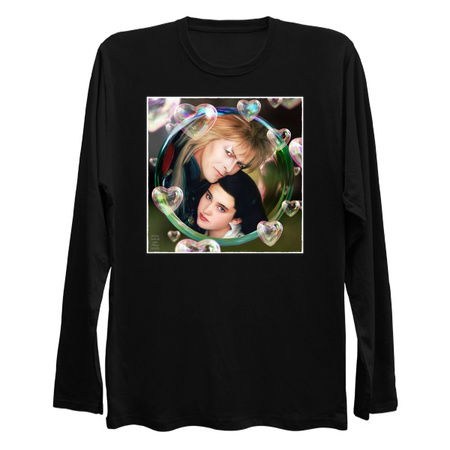 Labyrinth Jareth amnd Sarah with Heart Bubbles tiny thumbnail