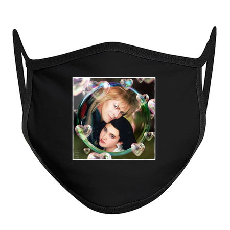Labyrinth Jareth amnd Sarah with Heart Bubbles tiny thumbnail