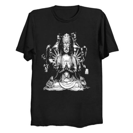 Avalokiteshvara, The Bodhisattva Of Compassion (White Print) tiny thumbnail