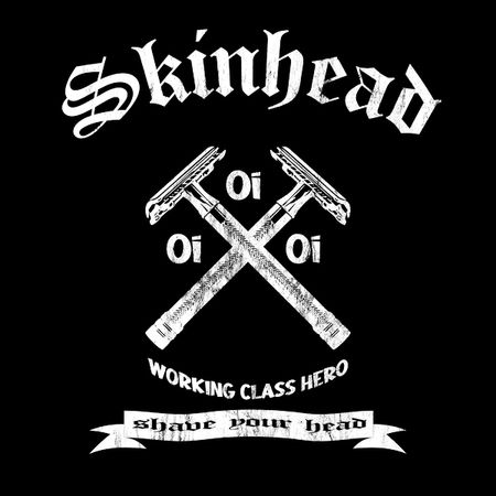 Skinhead, Shave Your Head (White Print) - NeatoShop