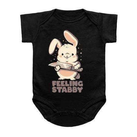 Feeling Stabby - Funny Cute Sarcastic Rabbit Bunny Cute Knife Gift tiny thumbnail