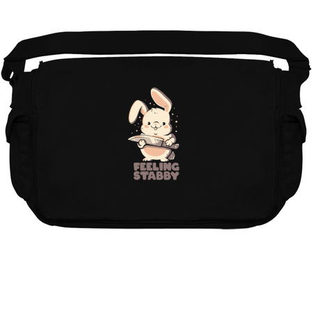 Feeling Stabby - Funny Cute Sarcastic Rabbit Bunny Cute Knife Gift tiny thumbnail