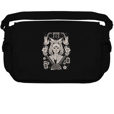 Kitsune Mask - Cool Aesthetic Fox Girl Yokai Japanese Gift tiny thumbnail