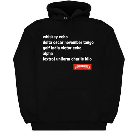 Generation X Gen X-er Whiskey Tango Foxtrot 80s Kid Humor tiny thumbnail