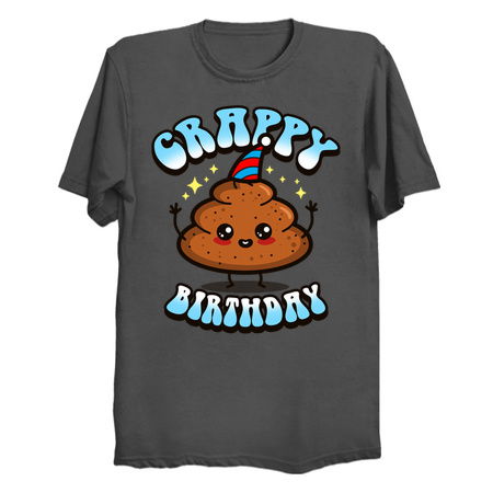 Crappy Birthday Funny Kawaii Poop Birthday Cartoon tiny thumbnail