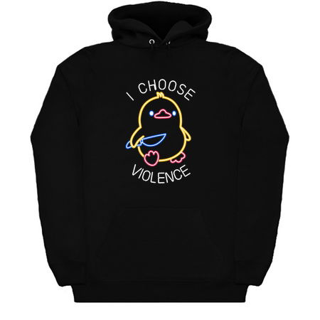 I Choose Violence Neon Funny Duck by Tobe Fonseca tiny thumbnail