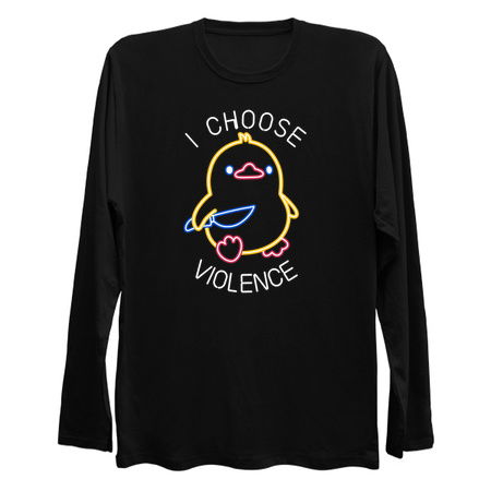 I Choose Violence Neon Funny Duck by Tobe Fonseca tiny thumbnail
