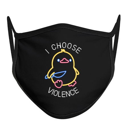 I Choose Violence Neon Funny Duck by Tobe Fonseca tiny thumbnail