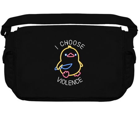 I Choose Violence Neon Funny Duck by Tobe Fonseca tiny thumbnail