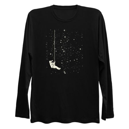 Solitude Black And White Dark Space Astronaut Minimalist by Tobe Fonseca tiny thumbnail