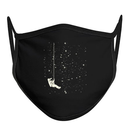 Solitude Black And White Dark Space Astronaut Minimalist by Tobe Fonseca tiny thumbnail