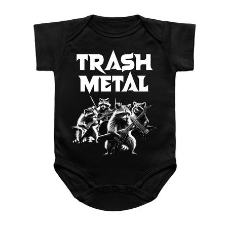 Trash Metal T-Shirt: Raccoons Playing Heavy Metal Instruments tiny thumbnail