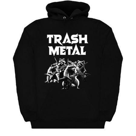 Trash Metal T-Shirt: Raccoons Playing Heavy Metal Instruments tiny thumbnail