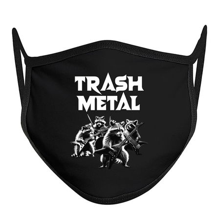 Trash Metal T-Shirt: Raccoons Playing Heavy Metal Instruments tiny thumbnail