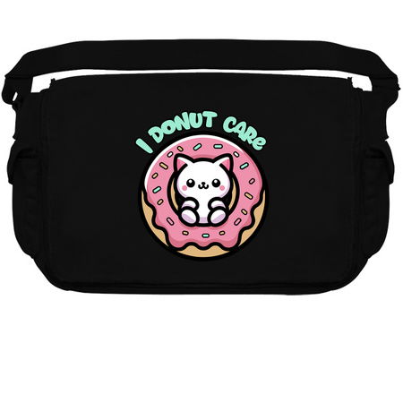 I Donut Care T-Shirt: Kawaii Cat in Donut - Whimsical Pun Tee tiny thumbnail