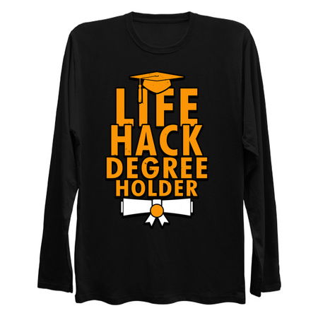Life Hack Degree Holder Funny Graduation Gift tiny thumbnail