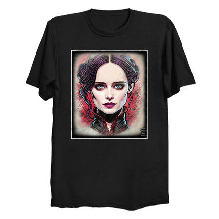 Eva Green Colored Pencils Comic Style Portrait tiny thumbnail