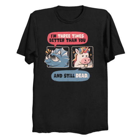 Horn Rivals - Funny Sarcasm Unicorn Dinosaur Triceratops Gift tiny thumbnail