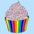 Vanilla Cupcake with Rainbow Sprinkles tiny thumbnail
