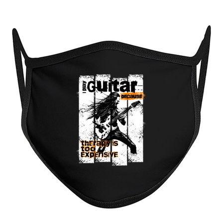 I Play Guitar Because Therapy Is Too Expensive T-Shirt: Guitarist Silhouette tiny thumbnail
